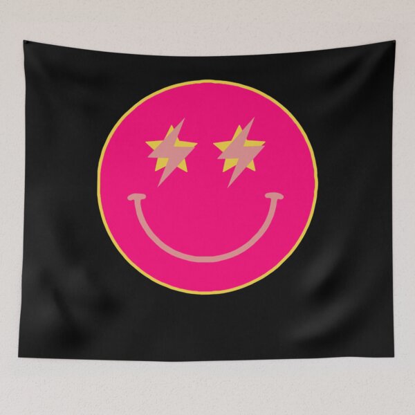 Item preview, hot pink star lightning smiley  Classic  designed and sold by delphauhligr.