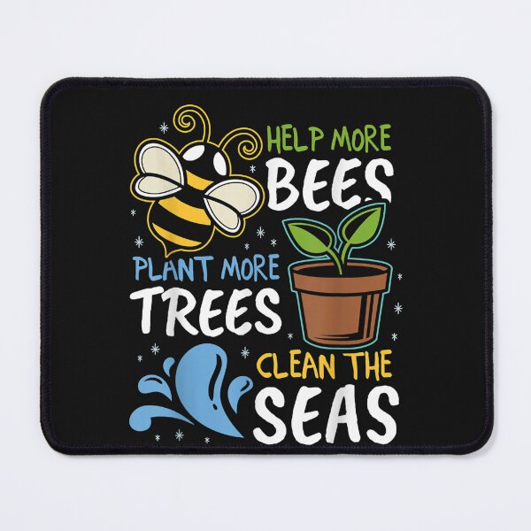 Item preview, Help More Bees Plant More Trees Clean Seas Earth Day designed and sold by Makebashington.