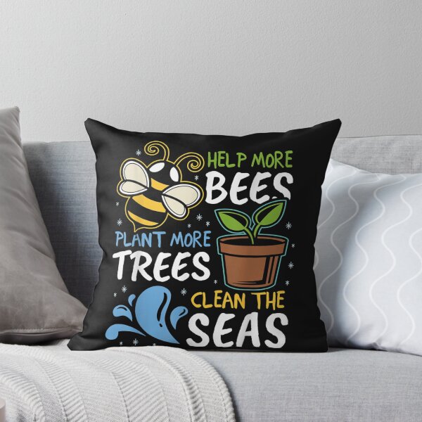 Item preview, Help More Bees Plant More Trees Clean Seas Earth Day designed and sold by Makebashington.