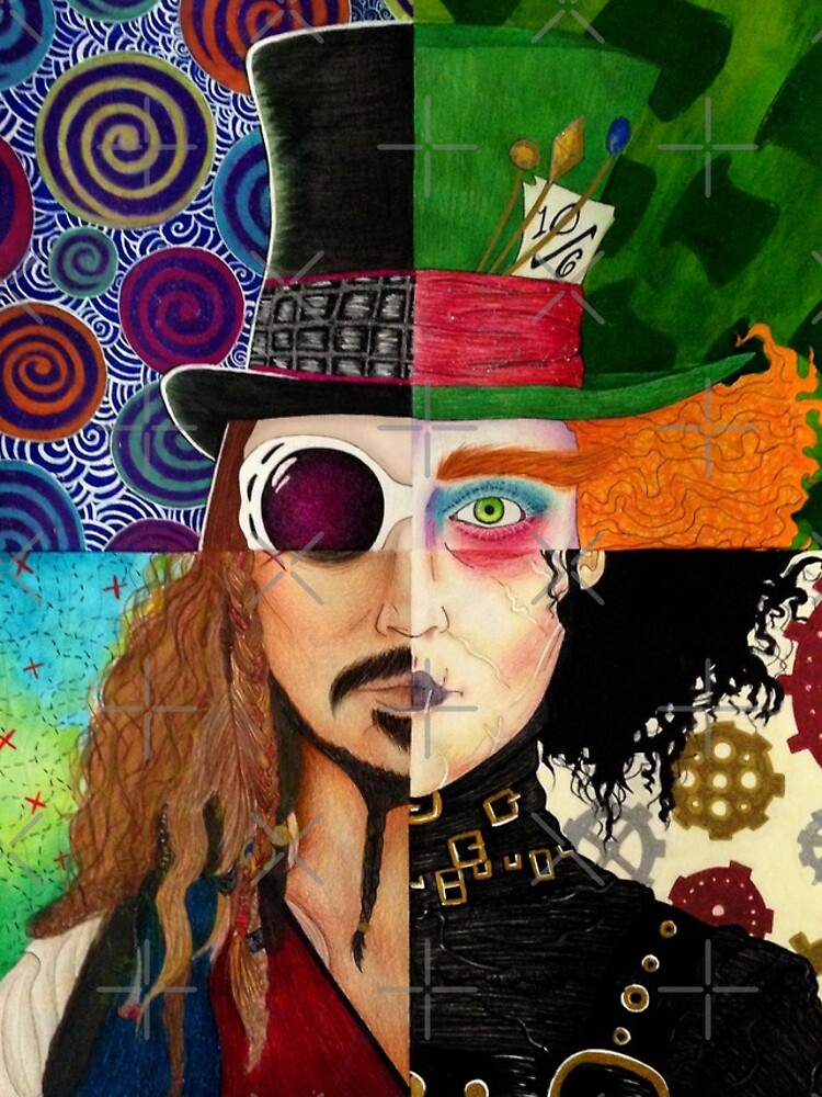 Disover Johnny Depp Character Collage iPhone Case