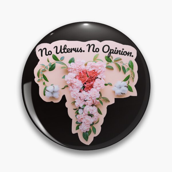 Item preview, No Uterus No Opinion Prochoice Women's Health Pink Flowers Hydro Laptop Sticker designed and sold by OneWorldLove.