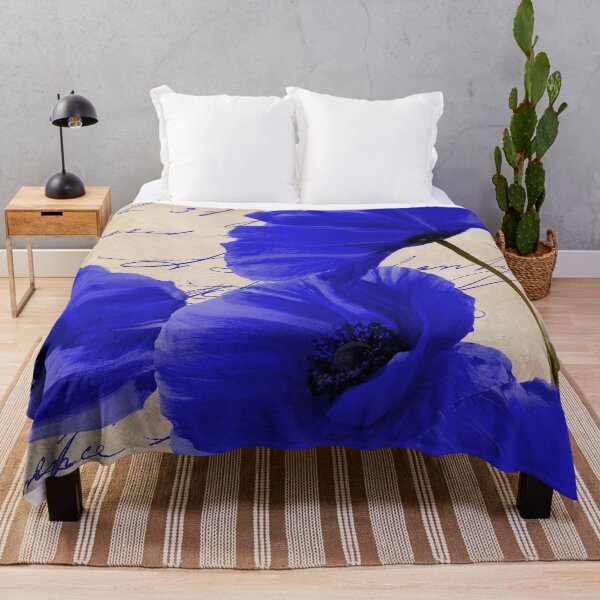 Item preview, Coquelicots Bleu II designed and sold by Sasha Art Gallery.