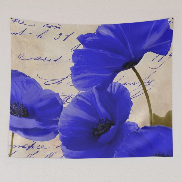 Item preview, Coquelicots Bleu II designed and sold by Sasha Art Gallery.