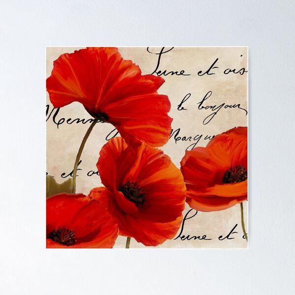Item preview, Coquelicots Rouge I designed and sold by Sasha Art Gallery.