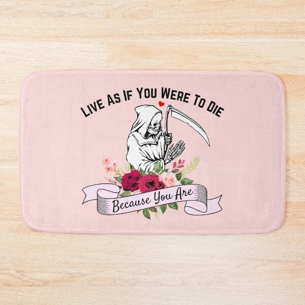 Item preview, Live as if you were to die, because you are White Pink designed and sold by AlamoAndCo.