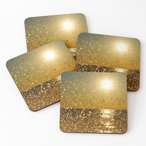 Item preview, Glittering Gold Sunset Splash designed and sold by Nalinne Jones.