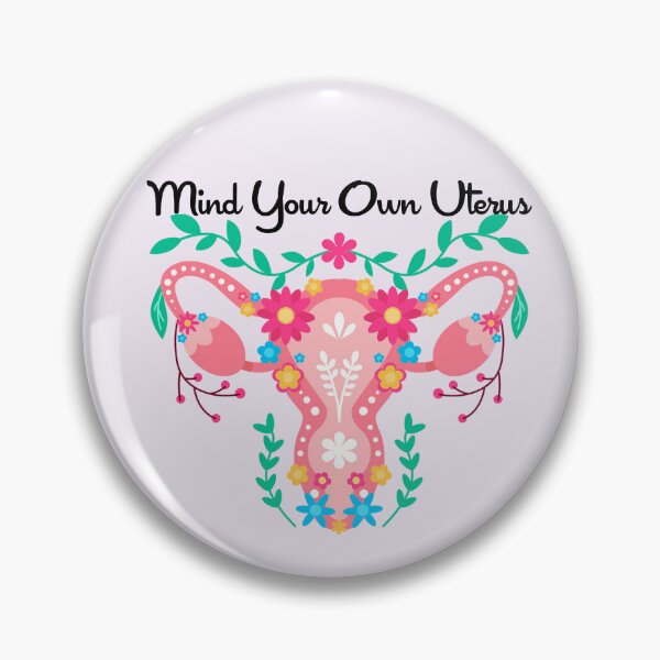 Artikelvorschau, Mind Your Own Uterus Prochoice Frauen Gesundheit rosa Blumen Hydro Laptop Aufkleber entworfen und verkauft von OneWorldLove.