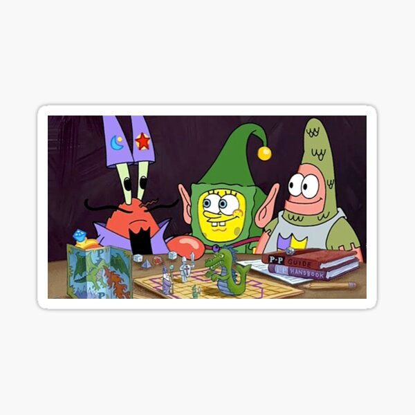 Dunces and Dragons Spongebob Sticker