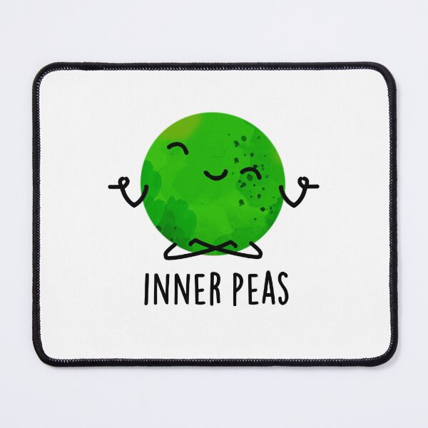 Item preview, Inner Peas Meditating Funny Pea Puns designed and sold by punnybone.