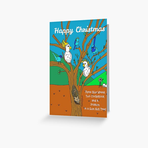 Australian Wildlife Christmas Outback Aussie Festive Xmas Greeting Card