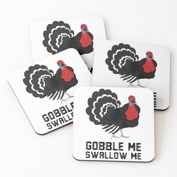 Item preview, Gobble Me Swallow Me Funny Thanksgiving Turkey Illustration Trot designed and sold by Nepaz-Designs.