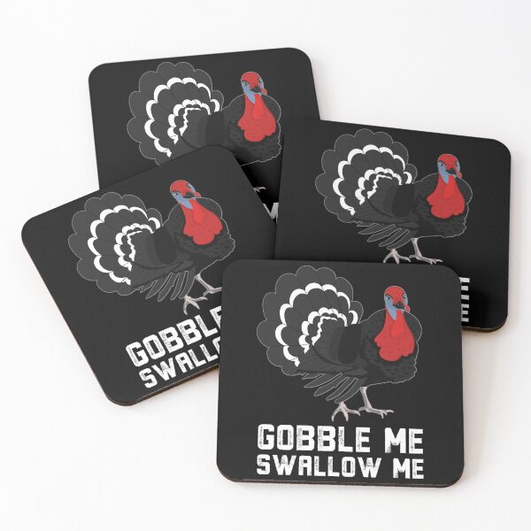 Item preview, Gobble Me Swallow Me Funny Thanksgiving Turkey Illustration Trot designed and sold by Nepaz-Designs.