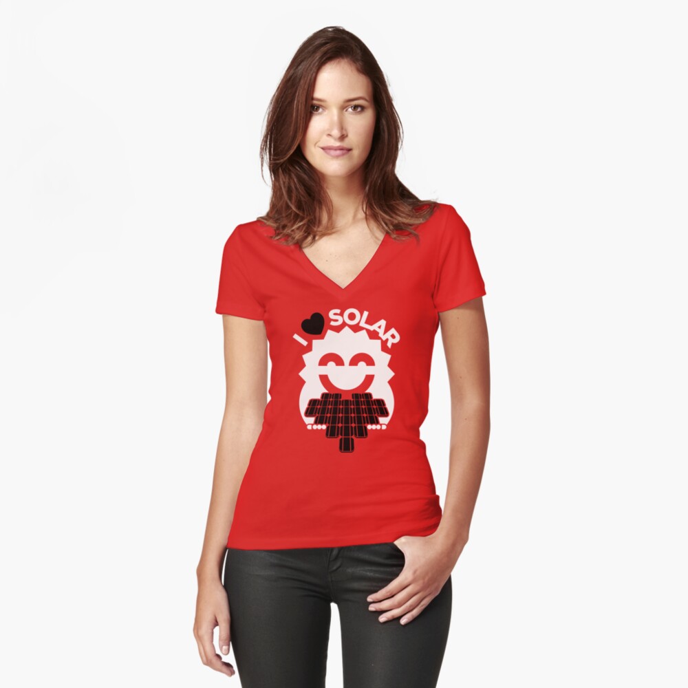 Item preview, Fitted V-Neck T-Shirt designed and sold by designgood.