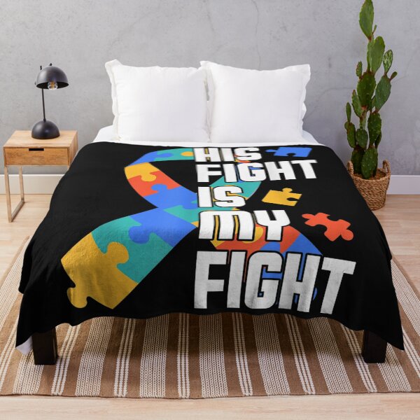 Item preview, his fight is my fight autism puzzle autistic awareness day designed and sold by Makebashington.