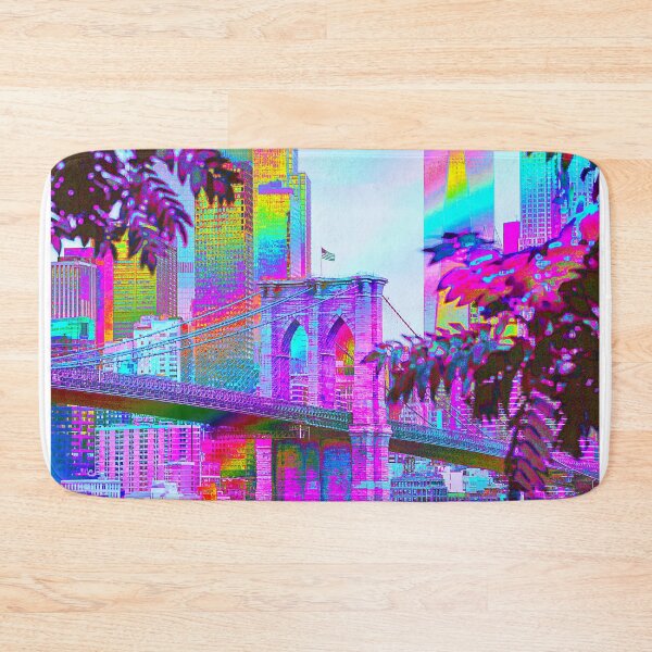 Item preview, Brooklyn Bridge Vaporwave Art designed and sold by glitchhub.