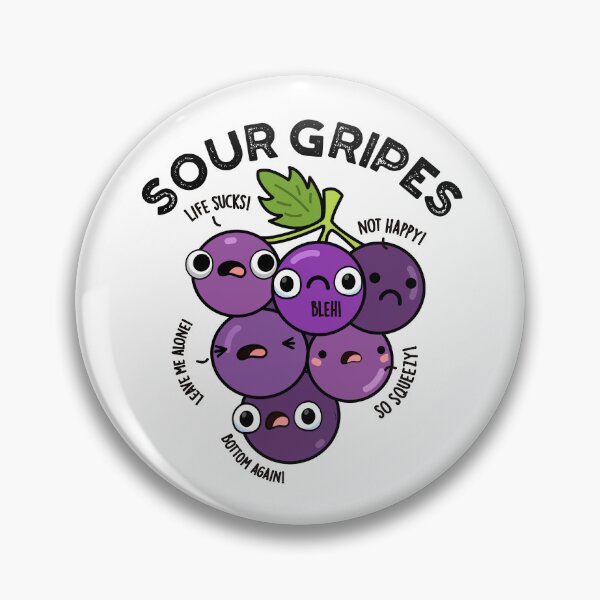 Item preview, Sour Gripes Funny Grape Puns  designed and sold by punnybone.