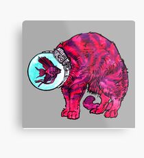 CATFISHTRONAUT (magenta) Metal Print