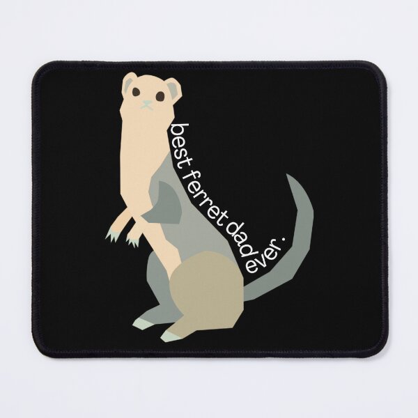 Item preview, Best Ferret Dad Ever - Curvy Text, Father's Day, Ferret Lover, Black Background designed and sold by AmbiguNation.
