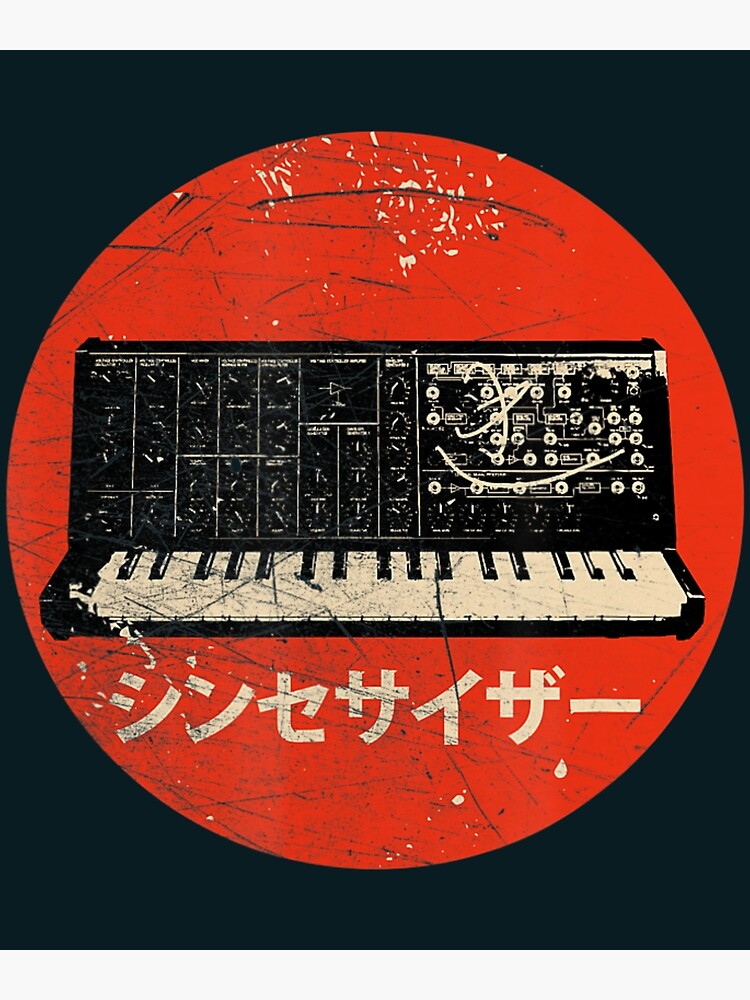 "Vintage Synthesizer Japanese Analog Retro" Poster for Sale by