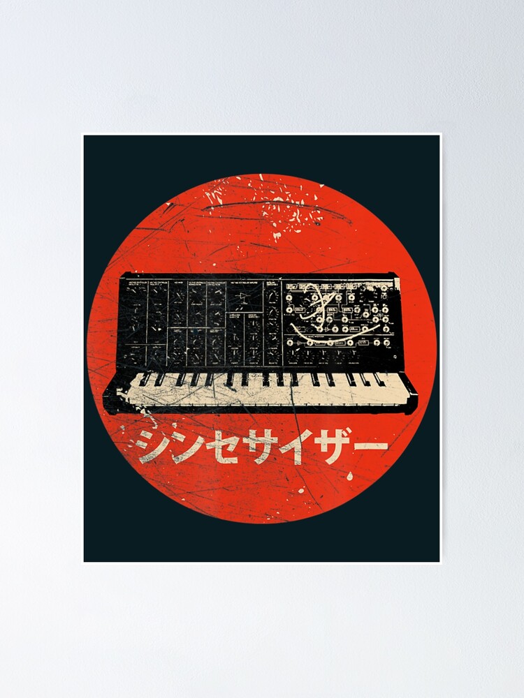"Vintage Synthesizer Japanese Analog Retro" Poster for Sale by