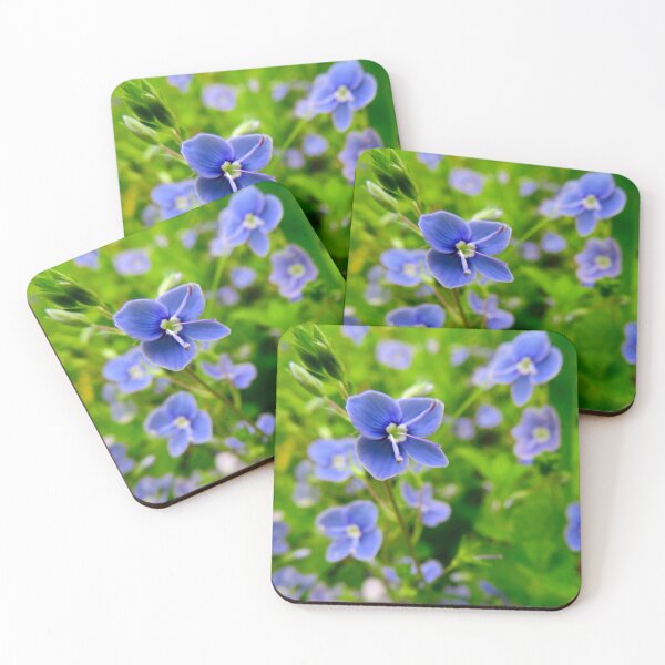 Item preview, Germander speedwell - blue flowers in the meadow designed and sold by Connys Colorful World.