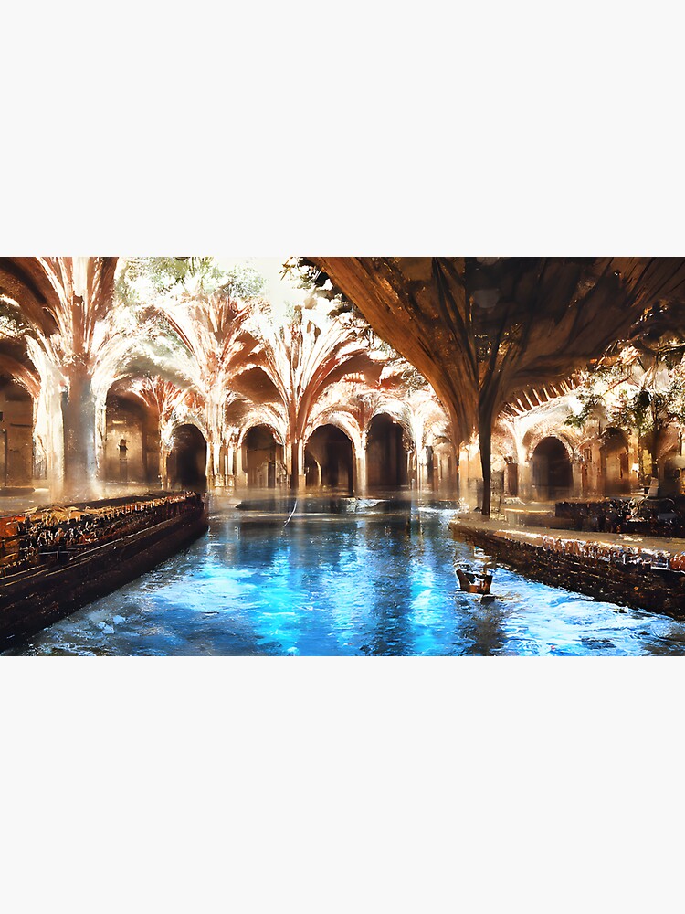 "Bath House in Spain" Sticker for Sale by fizzribbit Redbubble