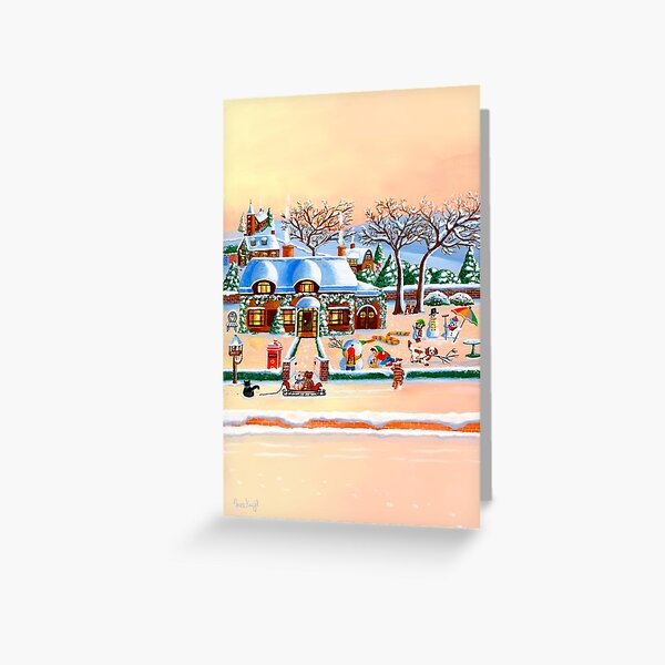 Card Snowy sunset Greeting Card