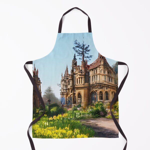 Artikelvorschau, Viktorianisches neugotisches Haus mit weitläufigem Garten an einem schönen Frühlingstag entworfen und verkauft von fizzribbit.