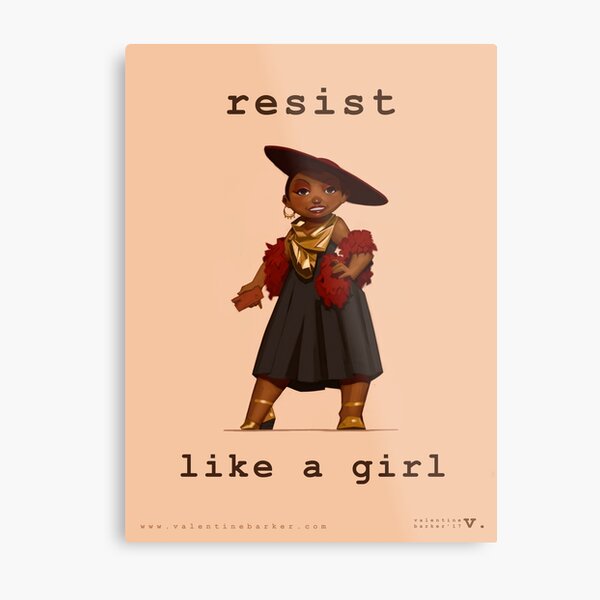 Resist Like a Girl Metal Print