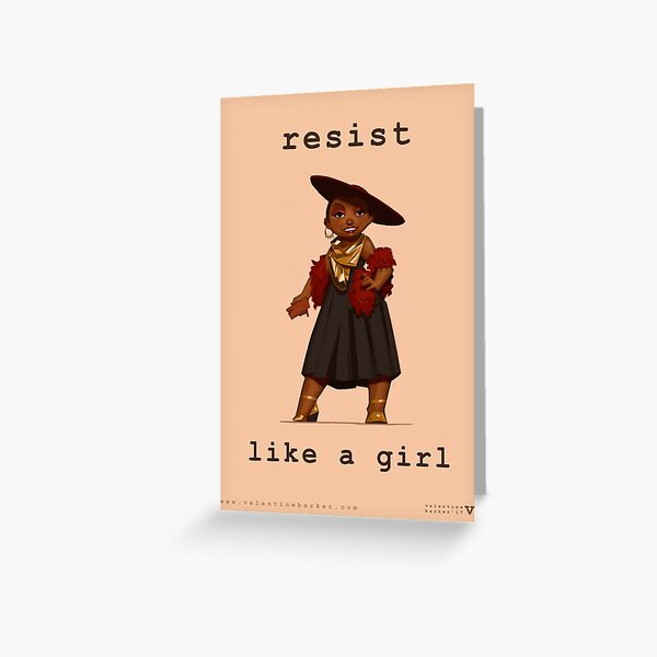 Resist Like a Girl Greeting Card