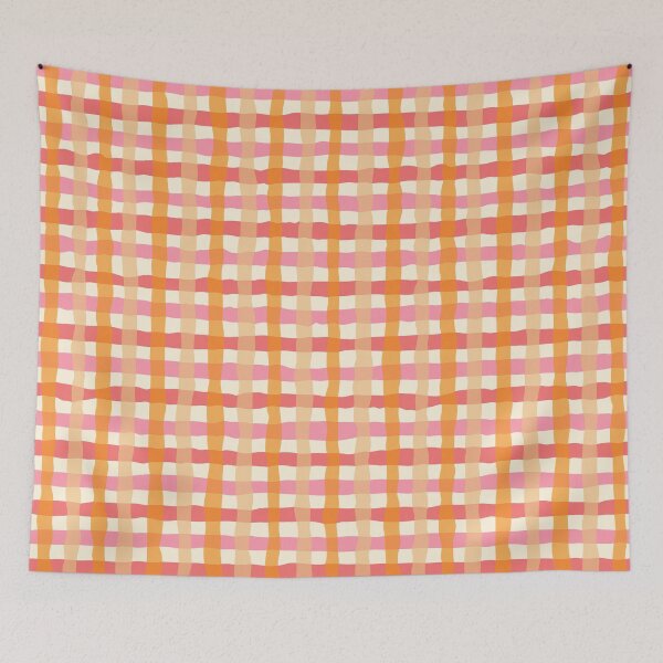 Item preview, Cute summer warm plaid tartan pattern, in soft pink, buttery yellow, marvellous mustard and raspberry pink designed and sold by FrancesPoff.