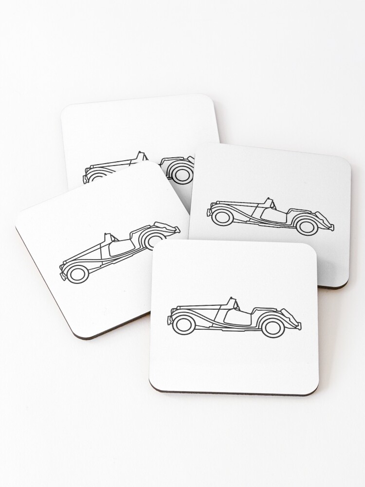 Imagen 1 de 5, Posavasos (lote de 4) con la obra MG TF, diseñada y vendida por AutoClub.