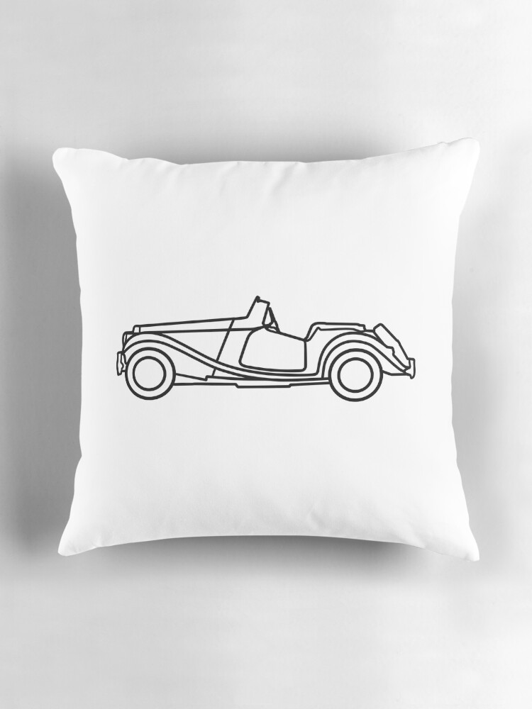 Aperçu 3 sur 4. Coussin avec l'œuvre MG TF créée et vendue par AutoClub.