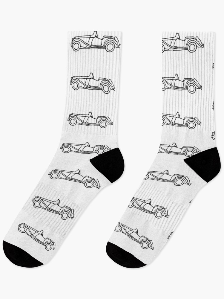 Aperçu 1 sur 5. Chaussettes avec l'œuvre MG TF créée et vendue par AutoClub.