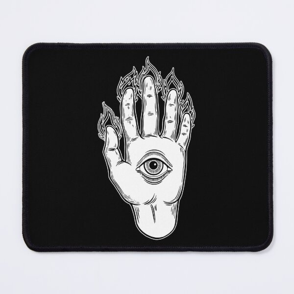 Item preview, Evil Eye Flaming Hand designed and sold by FreakamaGeek.