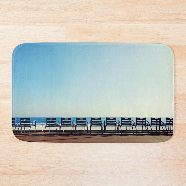 Item preview, Blue Chairs of Nice facing Mediterranean Sea designed and sold by CarolinaReina.