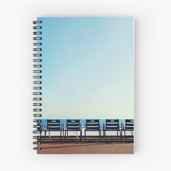 Item preview, Blue Chairs of Nice facing Mediterranean Sea designed and sold by CarolinaReina.