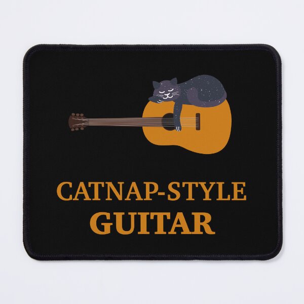 Item preview, Catnap on Acoustic Guitar | Cosmic Cat | Custom Gift designed and sold by Fluffy-Vectors.