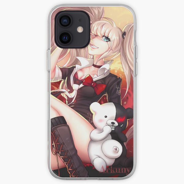 Junko Enoshima and Monokuma iPhone Soft Case