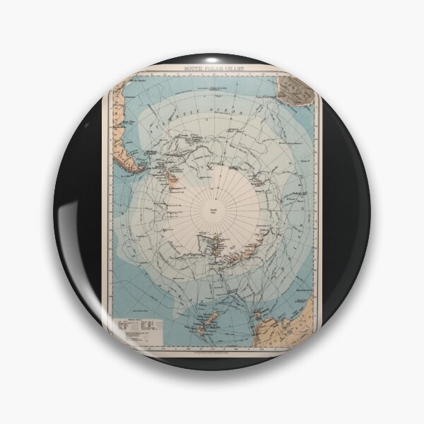 Item preview, Vintage Antarctica Exploration Routes Map (1906) designed and sold by puenteh.
