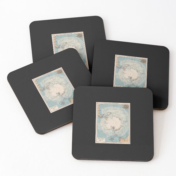 Item preview, Vintage Antarctica Exploration Routes Map (1906) designed and sold by puenteh.
