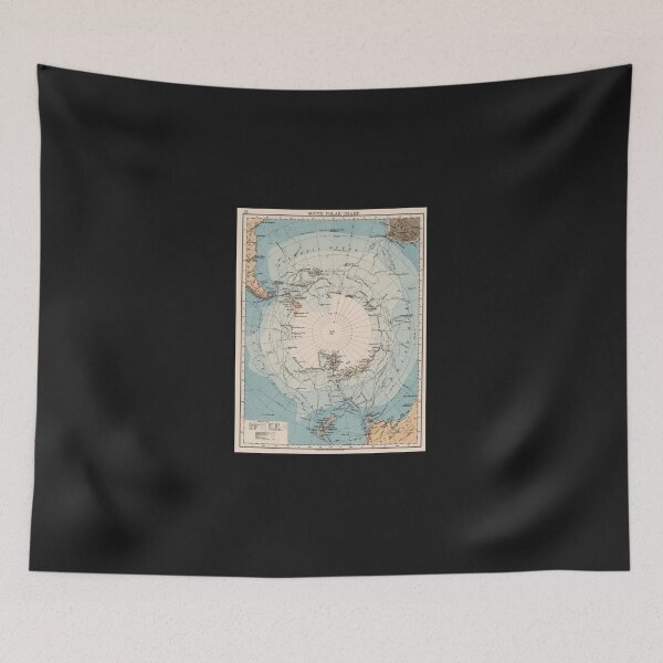 Item preview, Vintage Antarctica Exploration Routes Map (1906) designed and sold by puenteh.