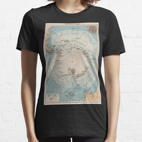 Item preview, Vintage Antarctica Exploration Routes Map (1906) designed and sold by puenteh.