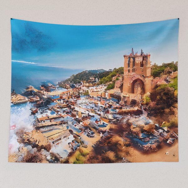 Item preview, 12th century castle in Tossa De Mar; Spain designed and sold by fizzribbit.