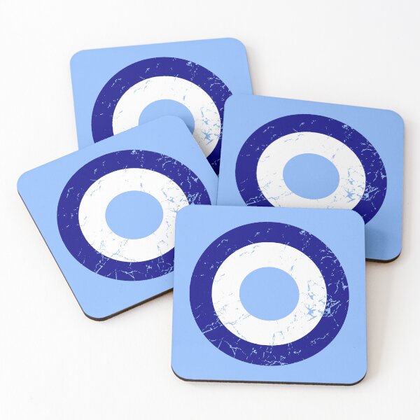 Item preview, Vintage Sky Blue, White and Navy Roundel (Opt.1/2) designed and sold by Irish-Nostalgia.