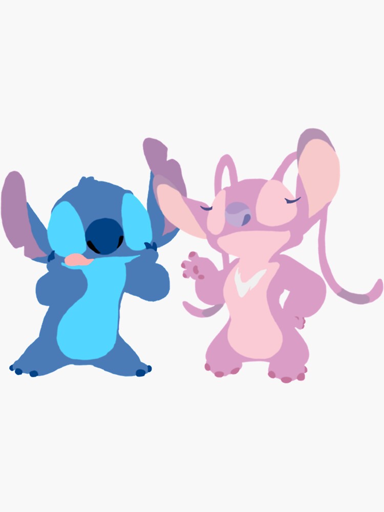 Cute Stitch & Angel - Lilo And Stitch - Sticker