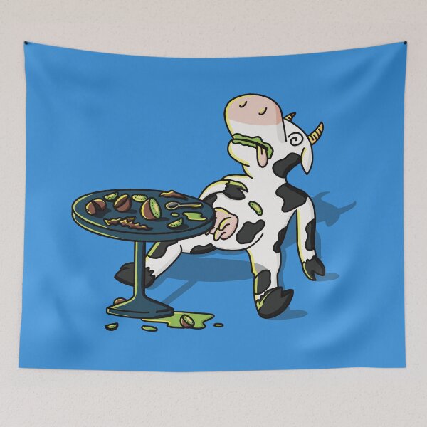 Item preview, Cow eating kiwi designed and sold by lapsuss.