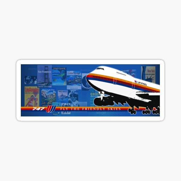UNITED AIRLINES JUMBO JET Sticker