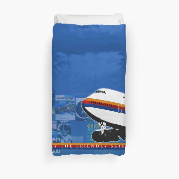 UNITED AIRLINES JUMBO JET Duvet Cover