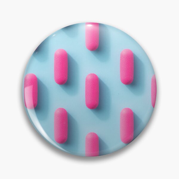 Item preview, Pink Pill Pattern On A Blue Background designed and sold by URbeloved-art.